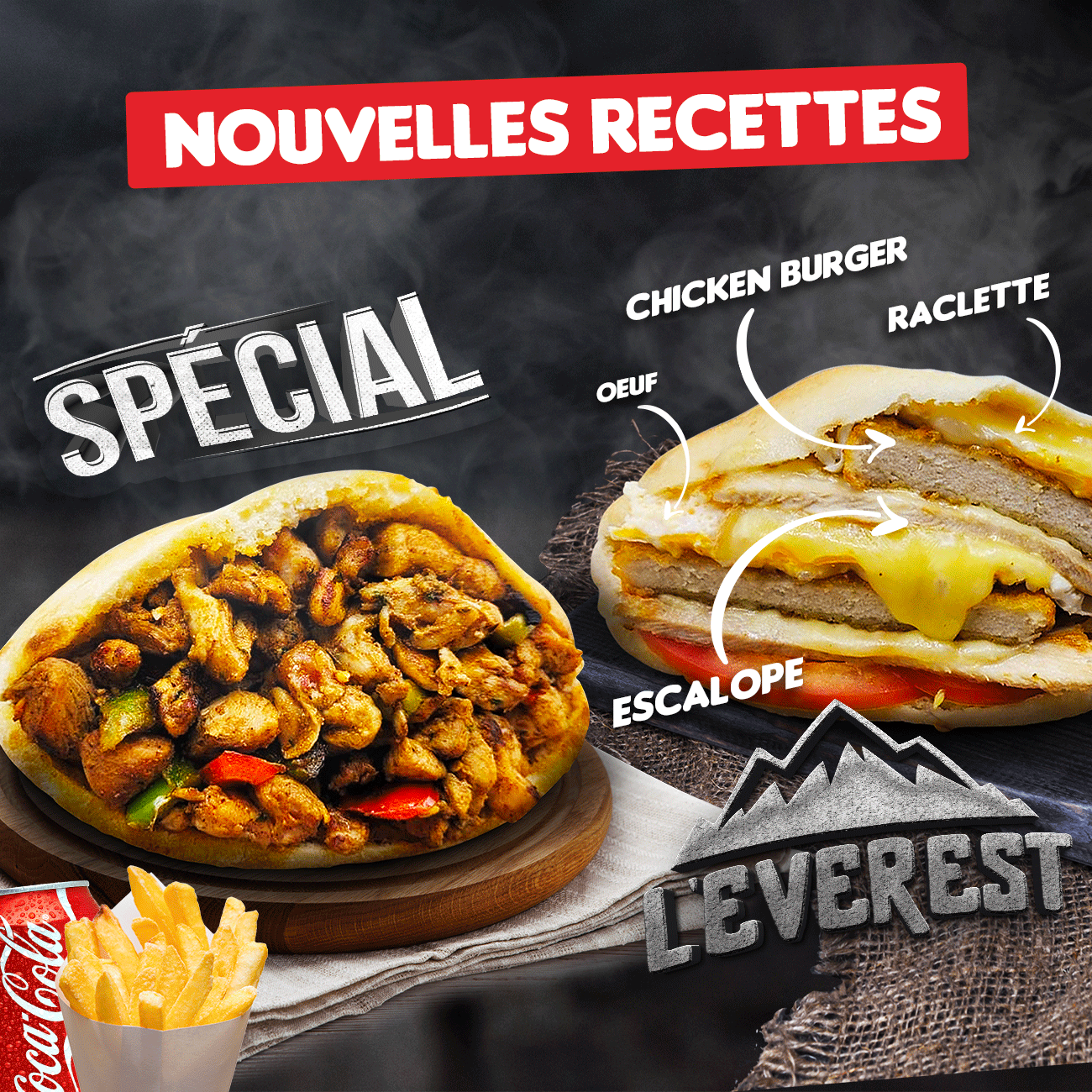 Les Sandwichs Spécial et L'Everest